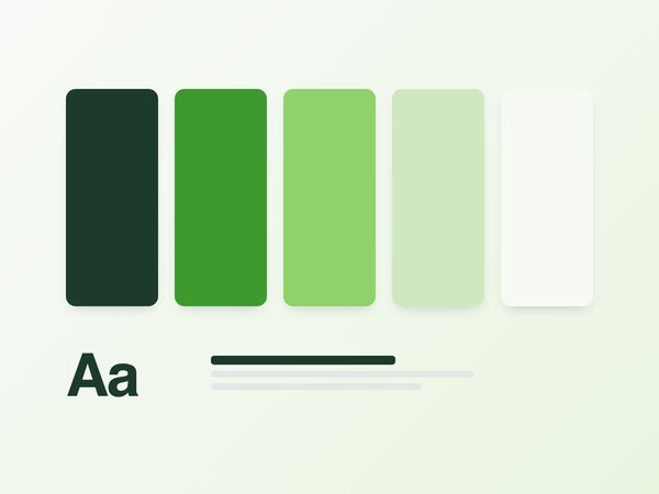 Farbpalette und Typografie eines Designsystems